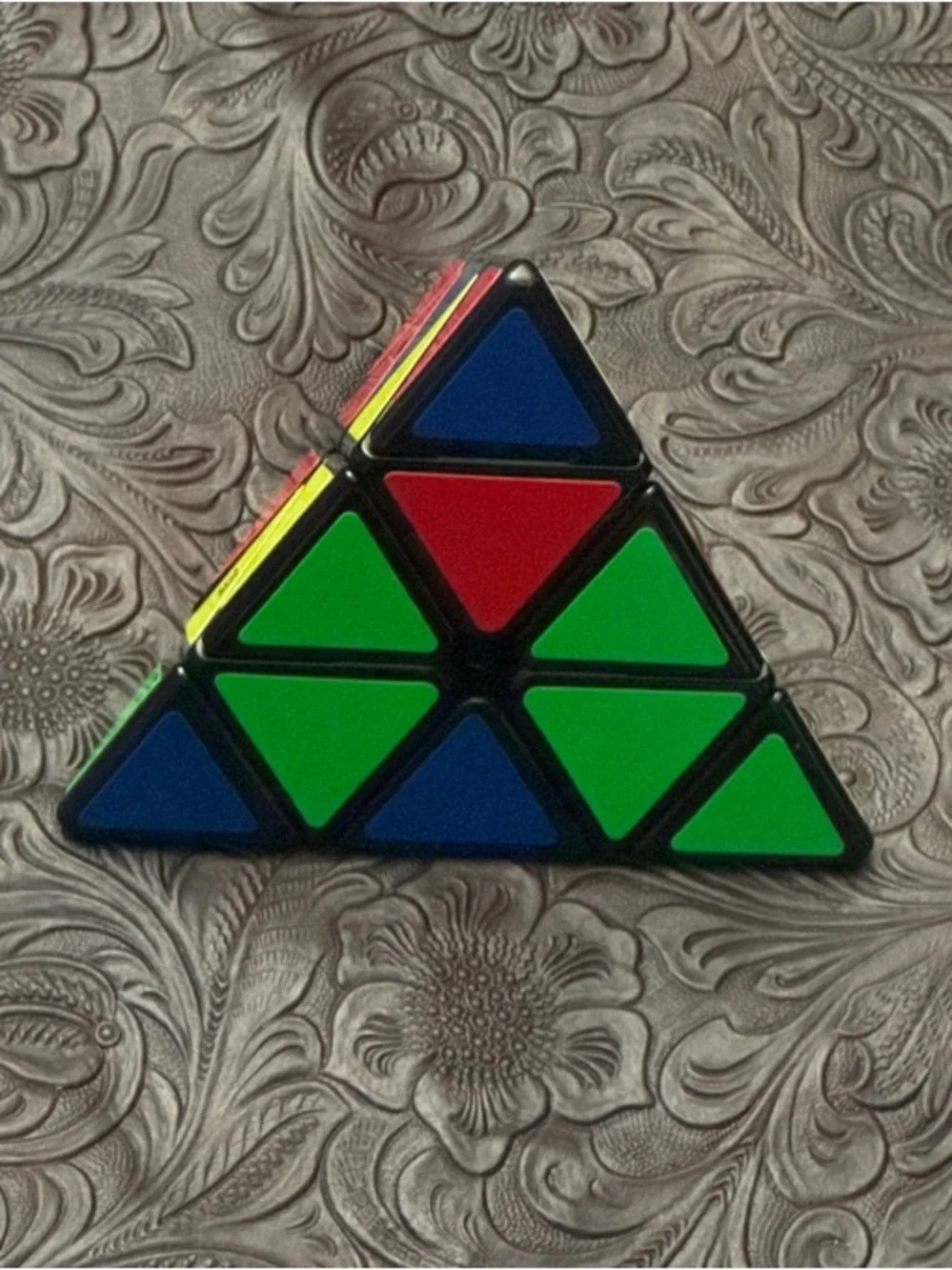 Pyraminx Triangle Puzzle - Green Blue Red